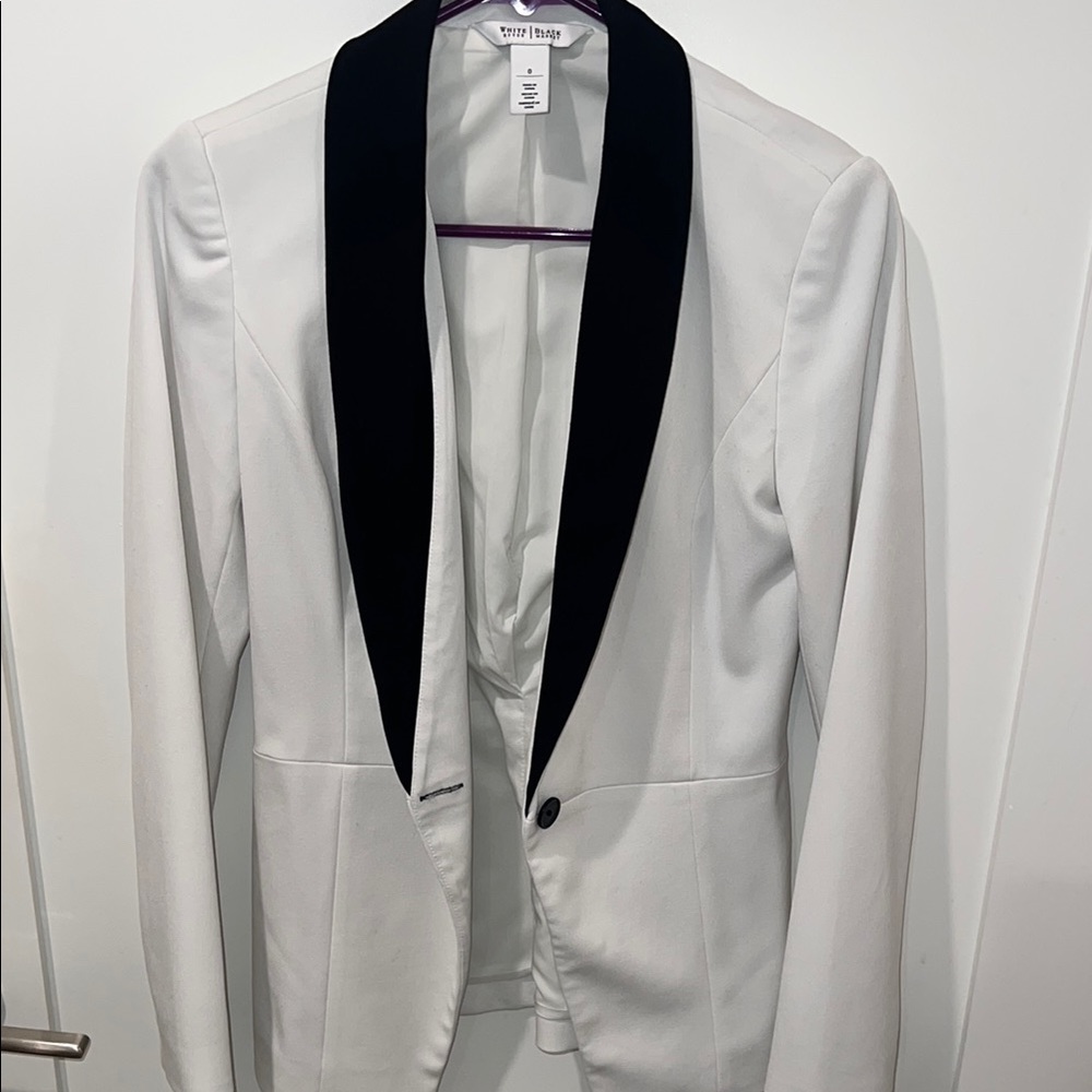 White and Black Blazer